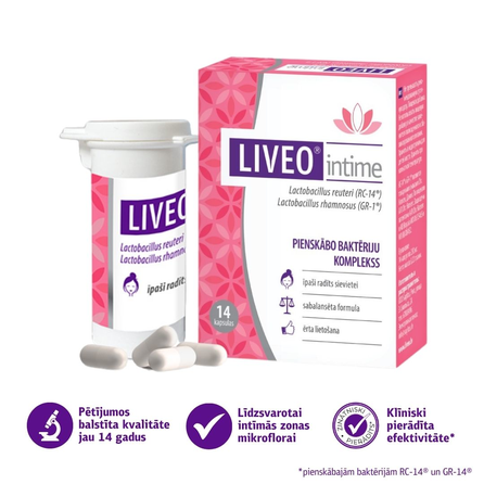 LIVEO  Intime kapsulas, 14 gab.