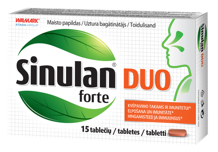 SINULAN Duo Forte tabletes, 15 gab.
