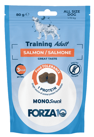 FORZA10 Monosnack Training Adult Lasis, Suņiem gardumi, 80 g