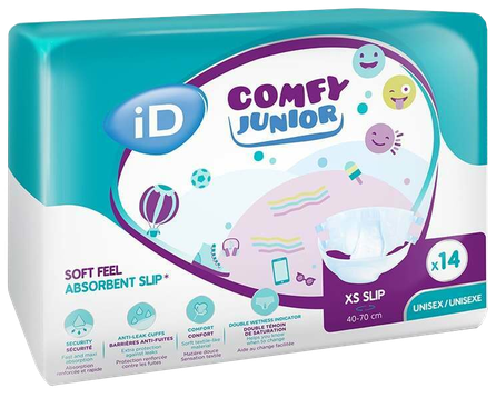 ID Comfy Junior XS Slip 40-70 cm autiņbiksītes, 14 gab.