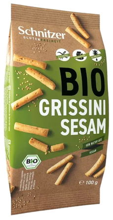 SCHNITZER Bio Grissini Sesam uzkoda, 100 g