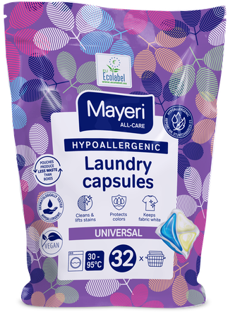 MAYERI Hipoalerģisks Universal kapsulas veļas mazgāšanai, 32 gab.