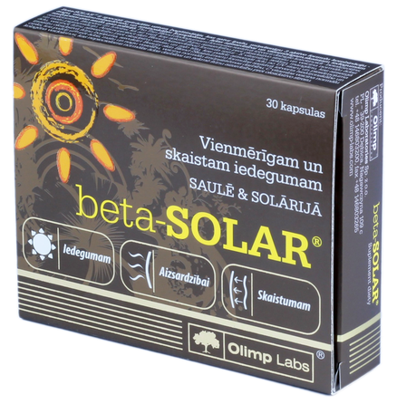 OLIMP LABS Beta-Solar kapsulas, 30 gab.