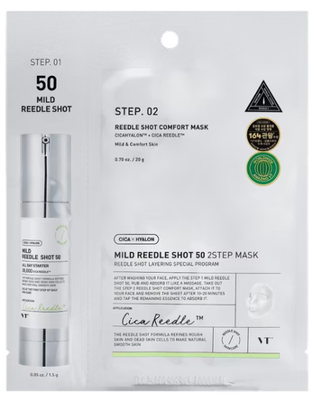 VT COSMETICS Mild Reedle Shot 50 2-Step sejas maska, 1 gab.