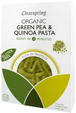 CLEARSPRING Organic Gluten Free Green Pea & Quinoa makaroni, 250 g