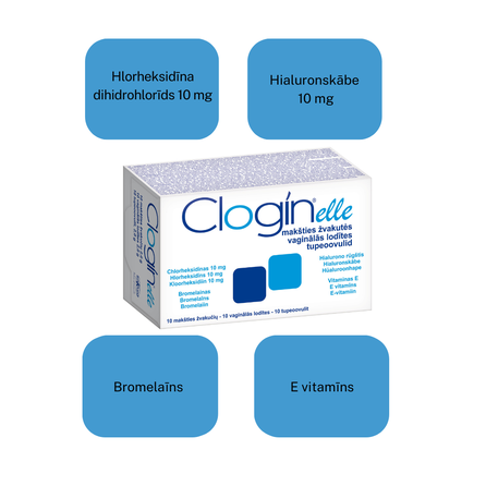 CLOGIN   Elle vaginālās lodītes, 10 gab.