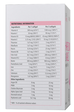 VPLAB Ultra Women's Hair, Skin & Nails mīkstās kapsulas, 90 gab.