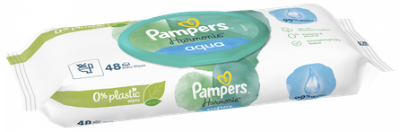 PAMPERS Harmonie Aqua mitrās salvetes, 48 gab.