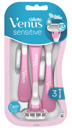 GILLETTE Venus Smooth Sensitive vienreizlietojamie skuvekļi, 3 gab.