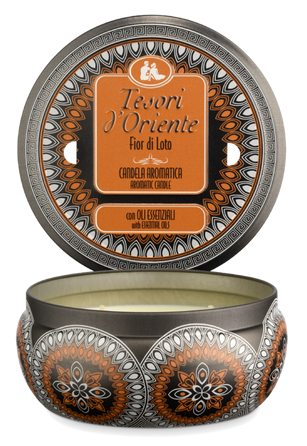 TESORI d'ORIENTE Lotus flower aromātiskā svece, 200 g