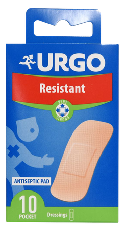 URGO  Resistant 1.9 x 7.2 cm plāksteris, 10 gab.