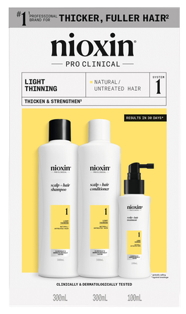 NIOXIN Hair Care System 1 Kit for Natural Hair with Light Thinning komplekts, 1 gab.