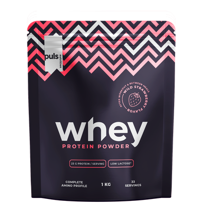 PULS NUTRITION Whey Protein Wild Strawberry Low Lactose pulveris, 1000 g