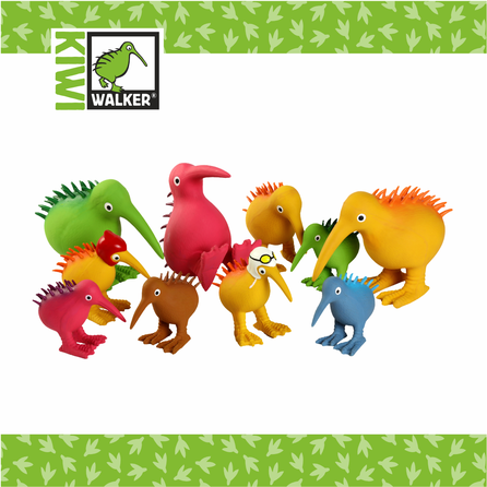 KIWI WALKER Whistle, M Izmēra, Zaļa, Lateksa rotaļlieta, 1 gab.