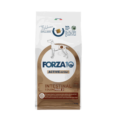 FORZA10 Active Vetdiet Intestinal Colon Fase 2, Suņiem sausā barība, 10 kg