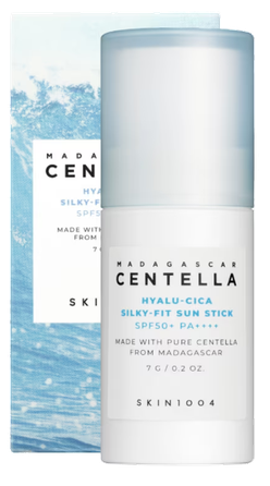 SKIN1004 Madagascar Centella Hyalu-Cica Silky-Fit Sun Stick saules aizsarglīdzeklis, 7 g
