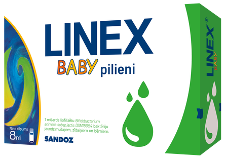 LINEX Baby pilieni, 8 ml