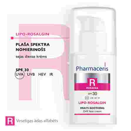 PHARMACERIS R SPF 30 Lipo-Rosalgin sejas krēms, 30 ml