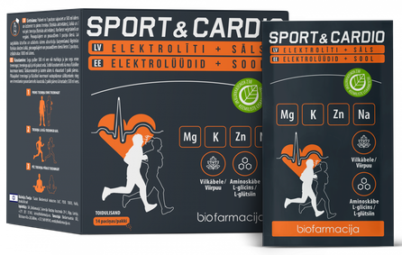 BIOFARMACIJA Bio Magnijs + Bio Kālijs Sport&Cardio pulveris, 14 gab.