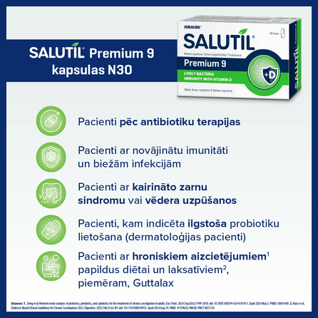 SALUTIL Premium 9 kapsulas, 30 gab.