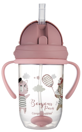 CANPOL BABIES Bonjour Paris, 6m+, red mācību krūzīte, 270 ml
