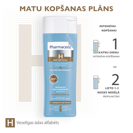 PHARMACERIS H-Purin Special šampūns, 250 ml