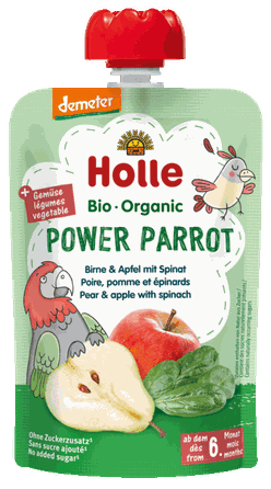HOLLE Bumbieru, ābolu un spinātu biezenis, 100 g