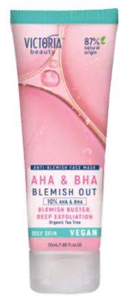 VICTORIA BEAUTY AHA + BHA Blemish Out sejas maska, 50 ml