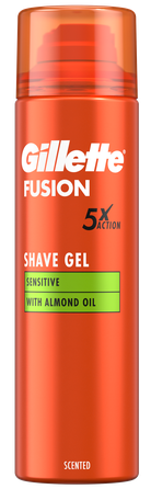 GILLETTE Fusion Sensitive with Almond Oil skūšanās putas, 200 ml