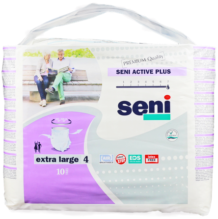SENI Active Plus XL (120-160 cm) biksītes, 10 gab.