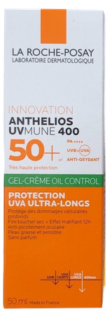 LA ROCHE-POSAY Anthelios Oil Control SPF 50+ želejkrēms, 50 ml