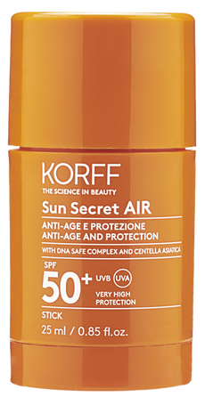 KORFF Sun Secret AIR Anti-Age and Protection Stick SPF 50+ saules aizsarglīdzeklis, 25 ml