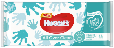HUGGIES All Over Clean mitrās salvetes, 56 gab.