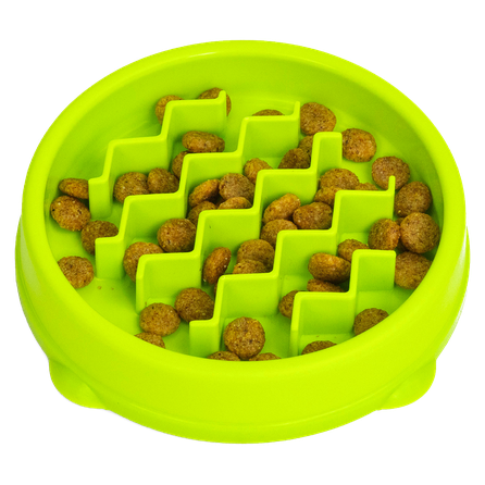 CATSTAGES Kitty Slow Feeder, Zaļa, S, Lēnēšanas bļoda, 1 gab.