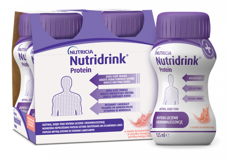 NUTRICIA Nutridrink Protein ar persiku un mango garšu 125 ml, 4 gab.