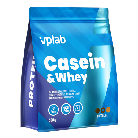 VPLAB Casein & Whey Chocolate Flavour pulveris, 500 g