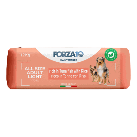 FORZA10 Maintenance Adult All Size Light Ar Tunci Un Rīsiem, Suņiem sausā barība, 12 kg