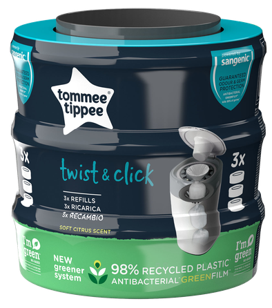 TOMMEE TIPPEE Sangenic Twist kasetes netīro autiņbiksīšu konteinerim, 3 gab.