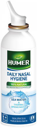 HUMER Deguna Dobuma Ikdienas Higienai Ar Termālo Ūdeni deguna aerosols, 50 ml
