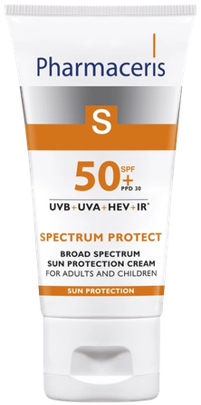 PHARMACERIS S Spectrum Protect SPF 50+ saules aizsarglīdzeklis, 50 ml