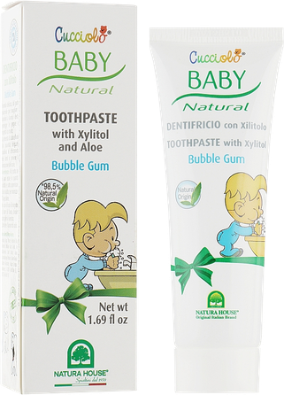 NATURA HOUSE Cucciolo Baby Bubble-gum bērnu zobu pasta, 50 ml