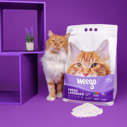 WEEGO Fresh Lavender cementējošās smiltis kaķiem, 5 L