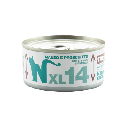 NATURAL CODE XL 14 Liellops un šķinķis mitrā barība, 170 g