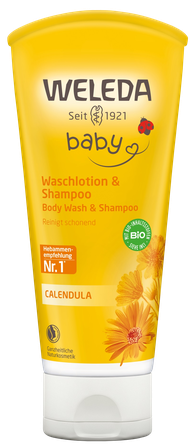 WELEDA Baby Kliņģerīšu šampūns un mazgāšanās līdzeklis, 200 ml