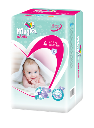 MAGICS Pants Maxi 4 (9-15 kg) biksītes, 22 gab.
