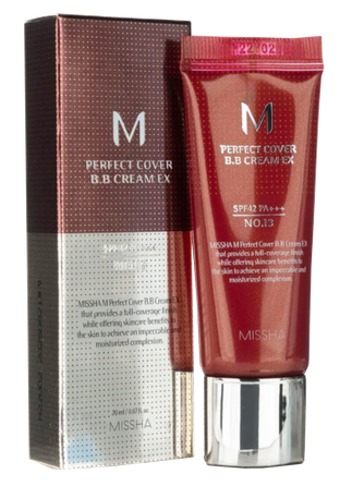 MISSHA M Perfect Cover BB SPF42 NO.13 Bright Beige sejas krēms, 20 ml