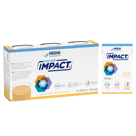 NESTLE Impact Oral ar vaniļas garšu, 237 ml, 3 gab.