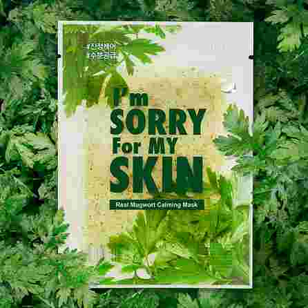 I'M SORRY FOR MY SKIN Real Mugwort Calming sejas maska, 23 ml