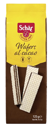 SCHAR Wafers Al Cacao bezglutēna vafeles šokolādē, 125 g