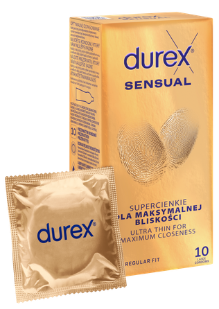 DUREX Sensual prezervatīvi, 10 gab.